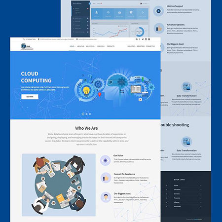 Work of CreativeWebo Zione Solutions Case Study Work Responsive Website MockUP Png 