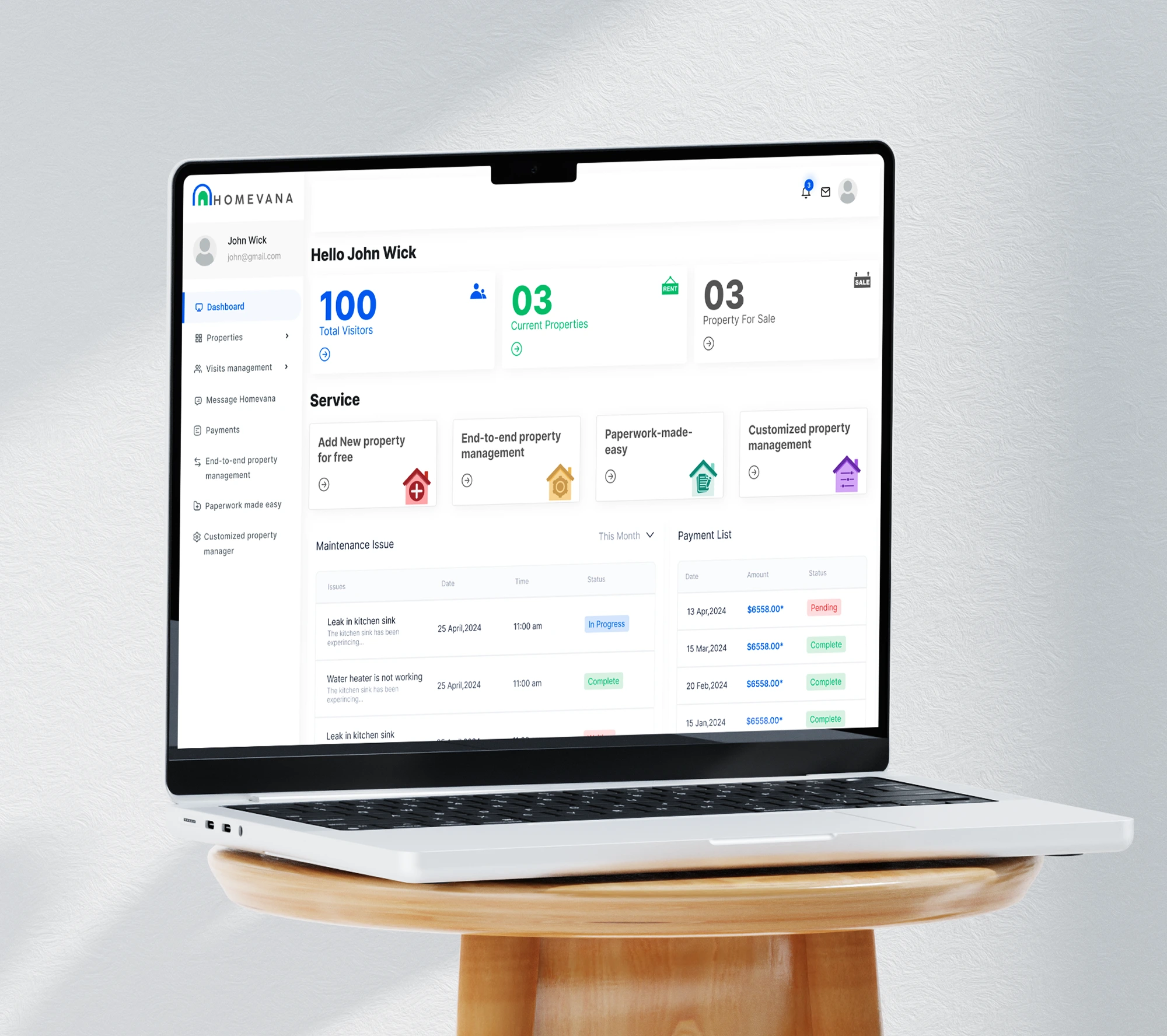 Homevana: Centralize Property Management Tool